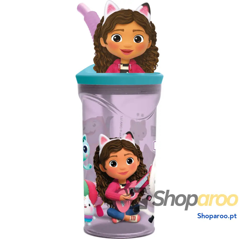 Copo com Palhinha Gabby's Dollhouse Party