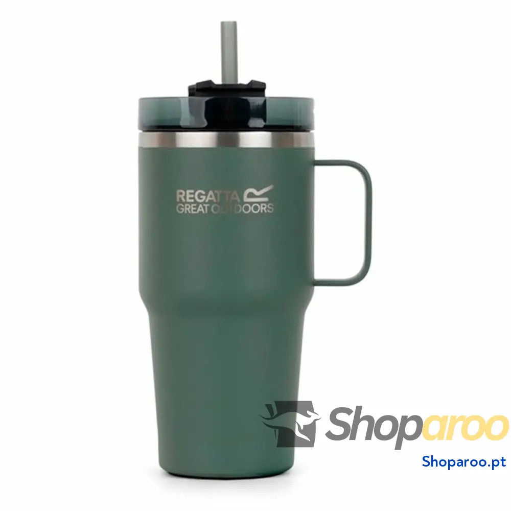 Copo com Palhinha Regatta Thermo Insulated Mug 600 ml Verde Aço inoxidável