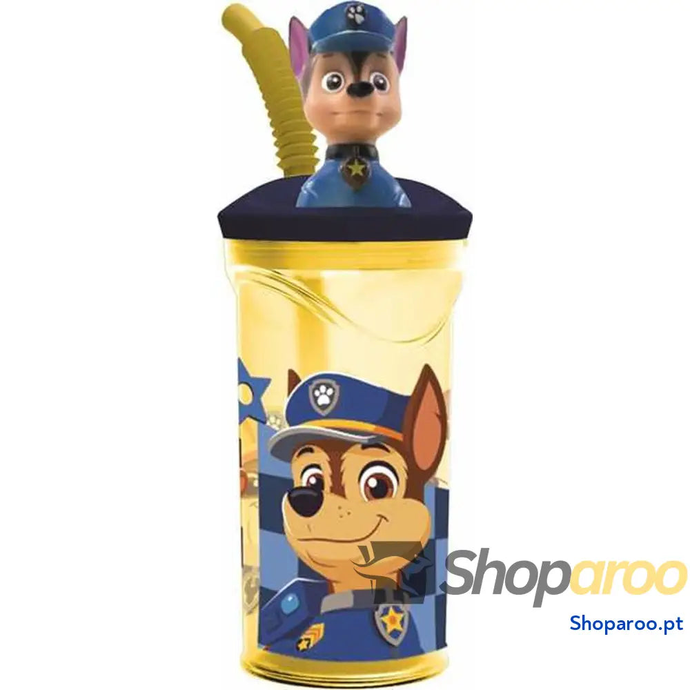 Copo com Palhinha The Paw Patrol Boy Rescue Pups 360 ml 3D