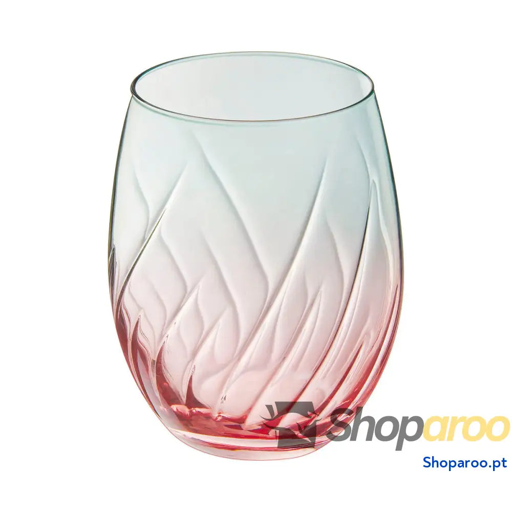 Copo de água Cristal d’Arques Paris Swirly Spring Cor Rosa Vidro 360 ml (4 Unidades)