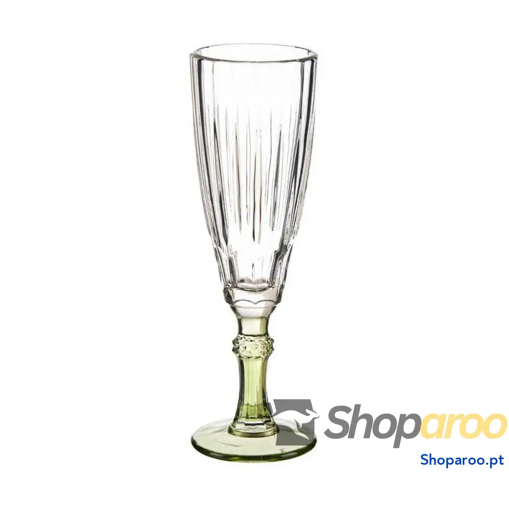 Copo de champanhe Vivalto Exotic Verde Cristal 170 ml (6 Unidades)