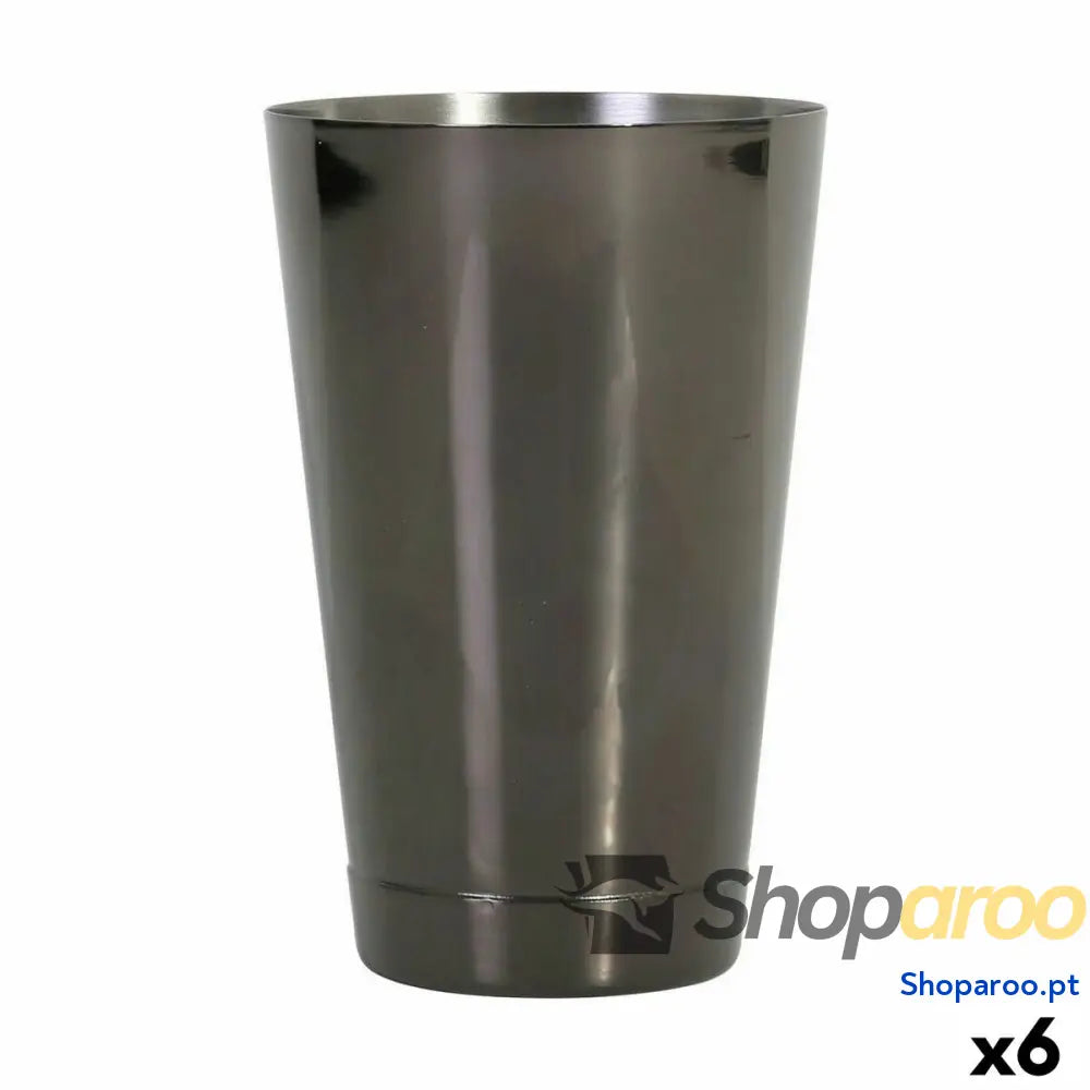 Copo de misturas Inde Aço inoxidável Preto Cocktail 50 cl (6 Unidades)