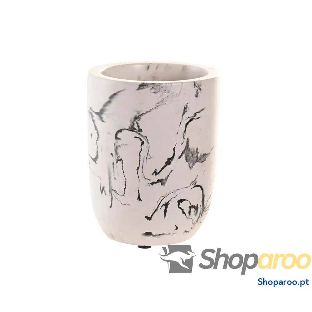 Copo DKD Home Decor Branco Preto Cimento 7 X 9,5 CM