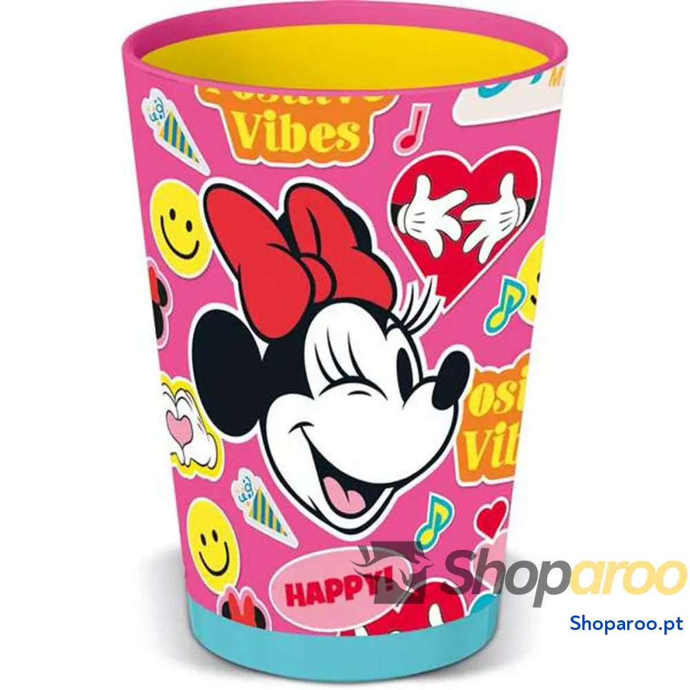 Copo Minnie Mouse Flower Power 470 ml Plástico