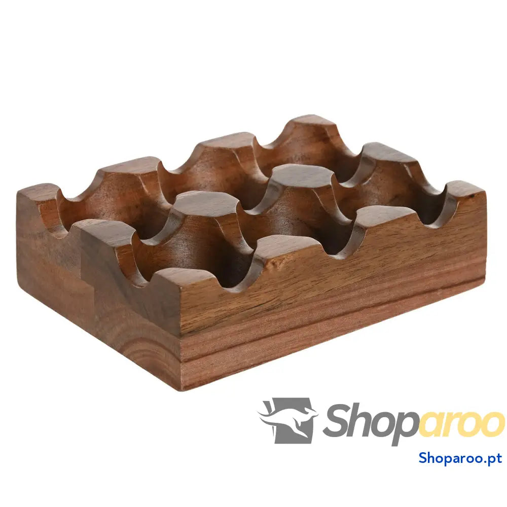 Copo para ovos Home ESPRIT Natural Acácia 15 x 10 x 4 cm