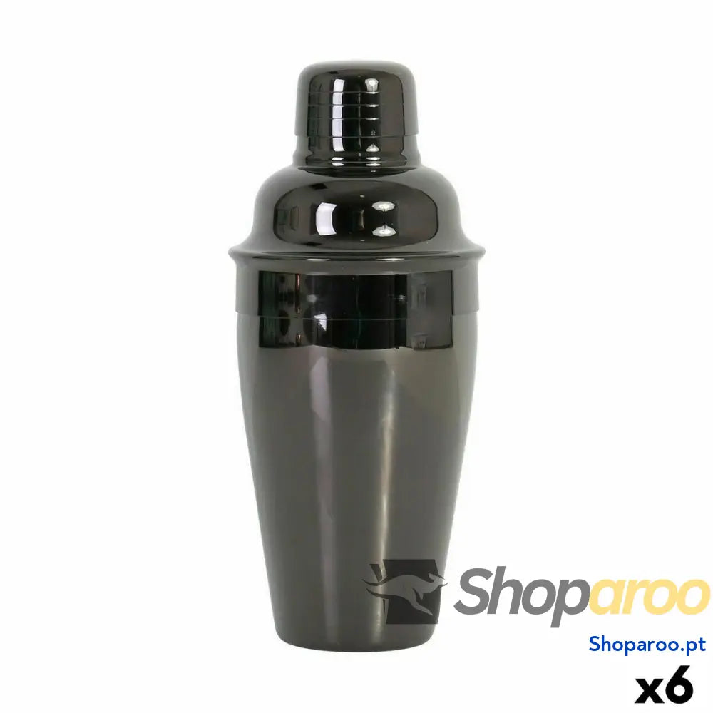 Coqueteleira Preto 300 ml 7,5 x 17,5 cm (6 Unidades)