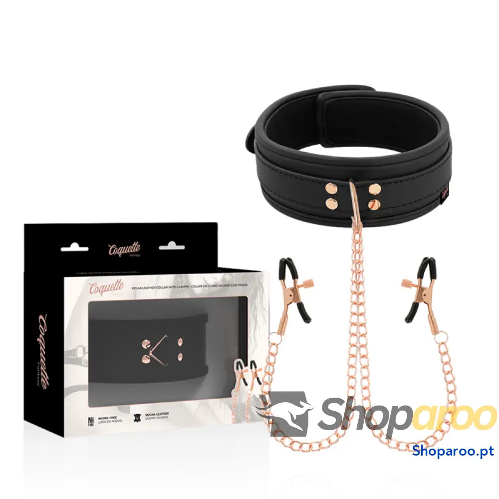 COQUETTE CHIC DESIRE - COLAR FANTASY NIPPLE CLAMP COM FORRO DE NEOPRENE
