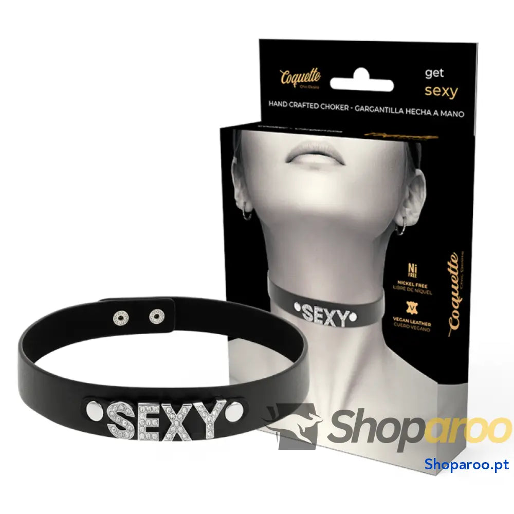COQUETTE CHIC DESIRE - GARGANTILHA SEXY DE COURO VEGANO