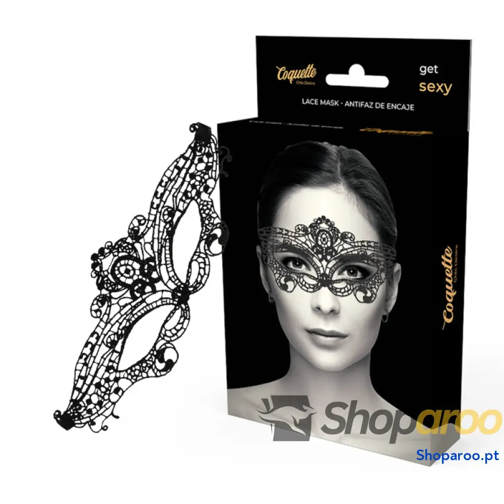 COQUETTE CHIC DESIRE - MSCARA DE RENDA PRETA FINA