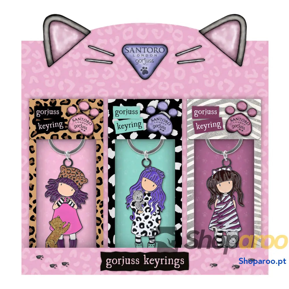Corrente para Chave Gorjuss Purrrrrfect love 12 Peças