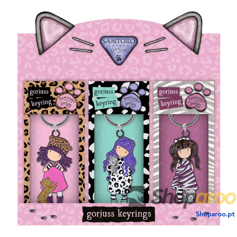 Corrente para Chave Gorjuss Purrrrrfect love 12 Peças