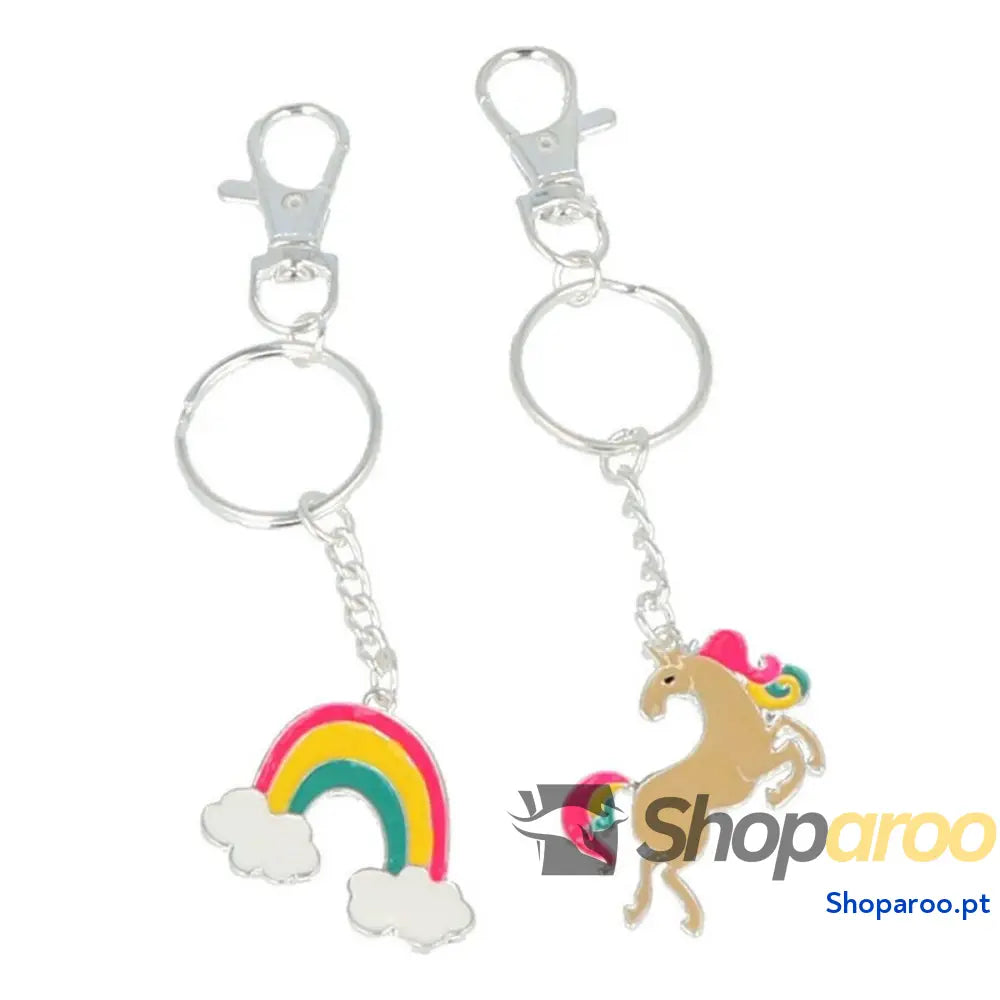 Corrente para Chave Inca Unicórnio Arco-íris (2 pcs)