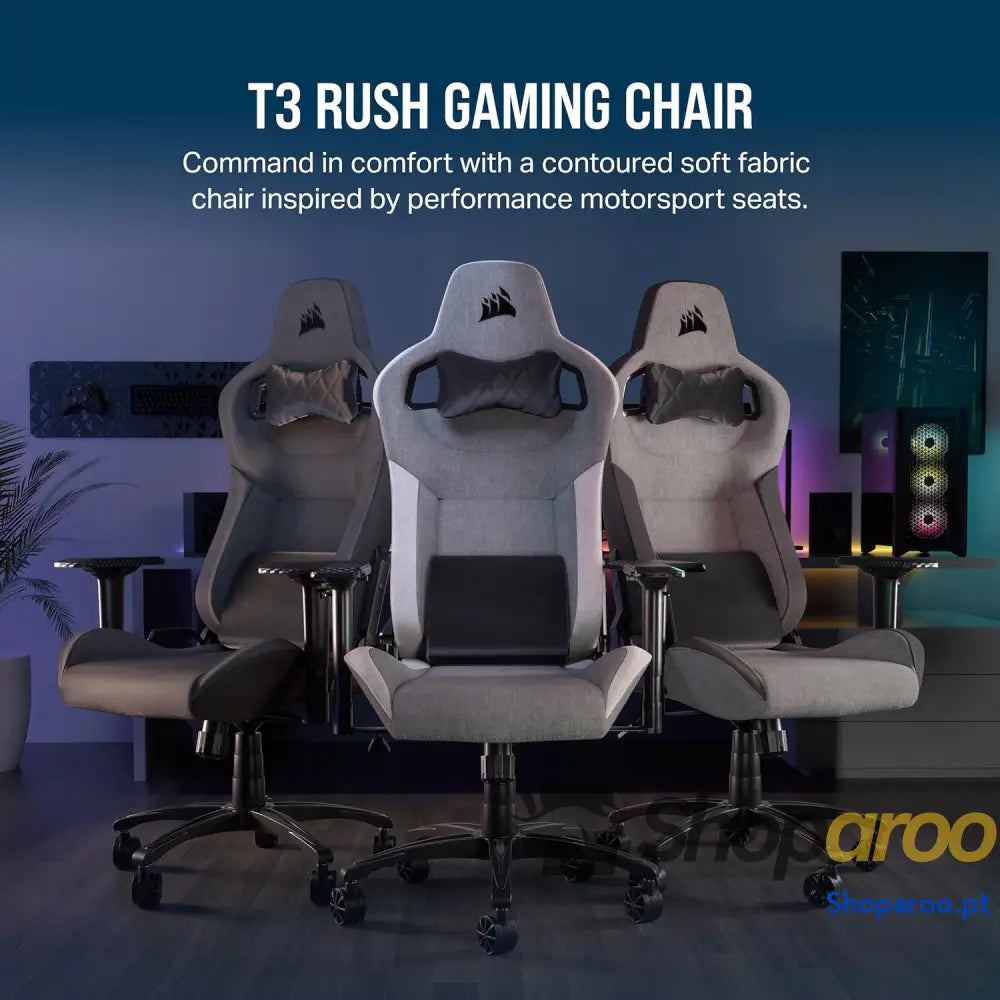 Corsair T3 Rush Cadeiras de Gamer liga aço cinzento e antracite tamanho único