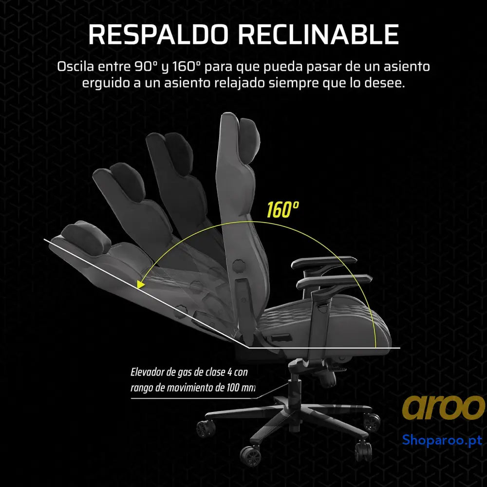 Corsair TC500 Luxe Cadeira para jogos tecido respirável premium assentos largos apoios de braço ajustáveis em 5