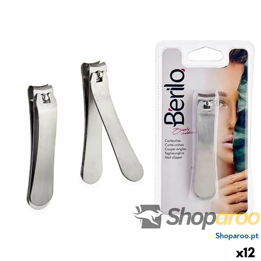 Corta-unhas Berilo 1703240 Prateado Metal (12 Unidades)