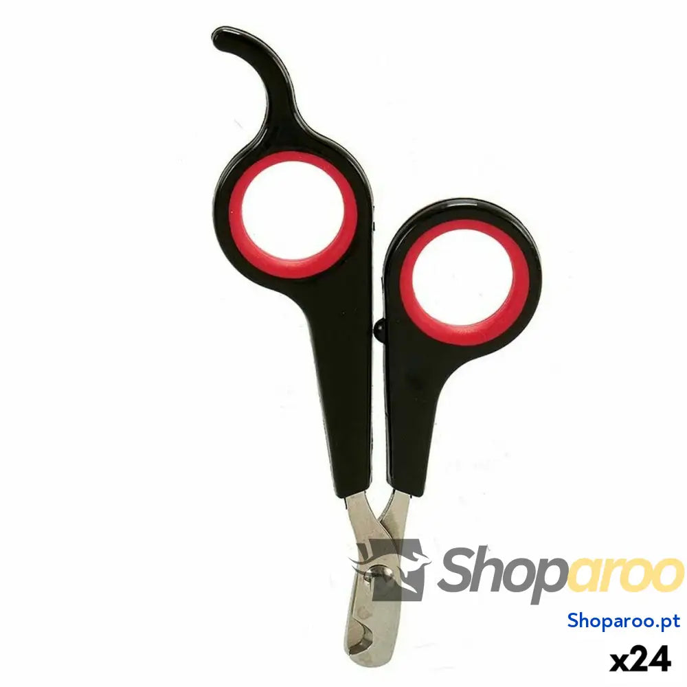 Corta-unhas Preto Vermelho 6 x 0,5 x 11,5 cm Animais de Estimação (24 Unidades)