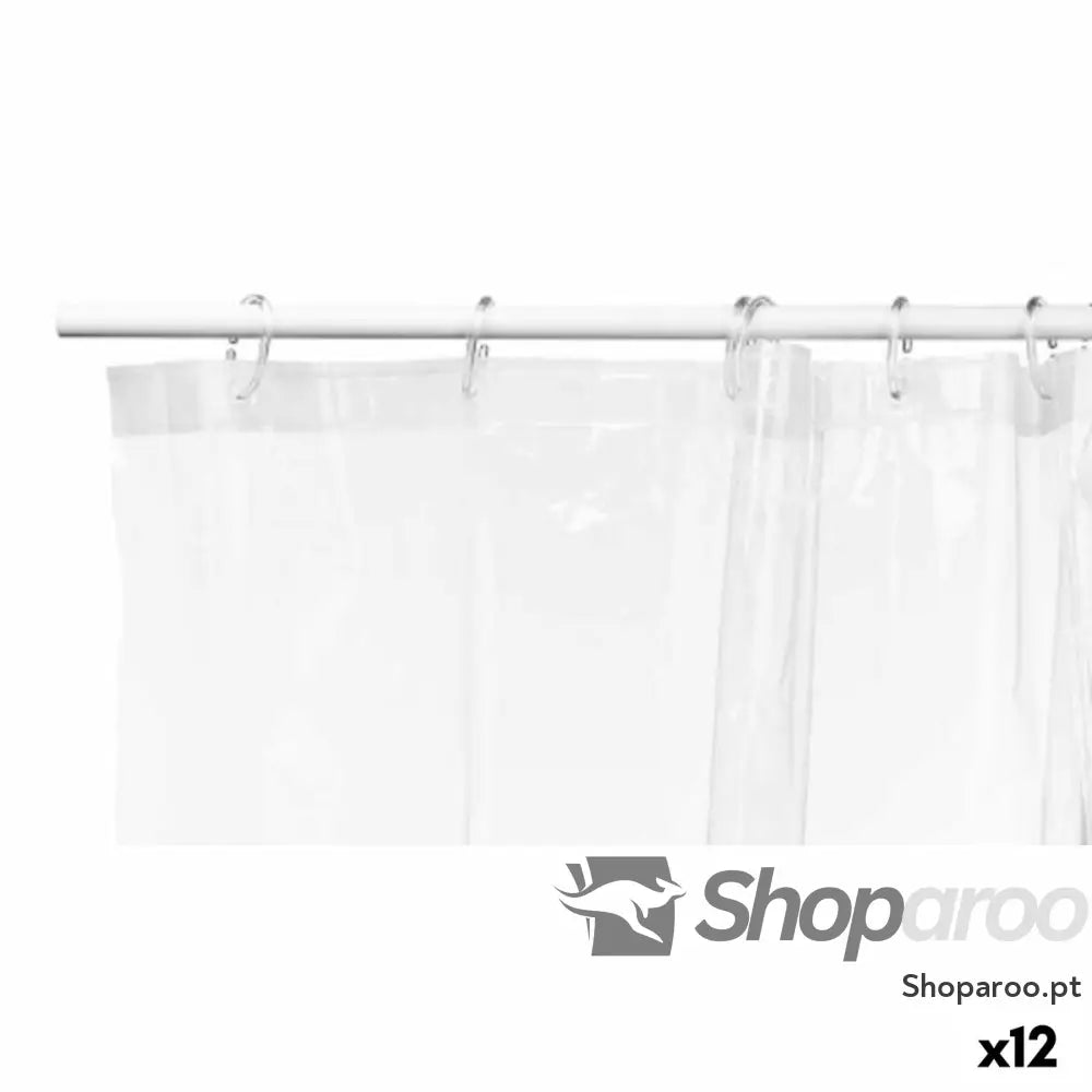 Cortina de Duche Berilo SC MIX 01 TRANSP Transparente Polietileno EVA 180 x cm (12 Unidades)