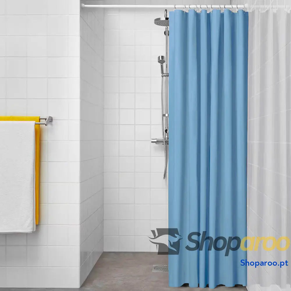 Cortina de Duche Exma basic azul Azul PVC 180 x cm