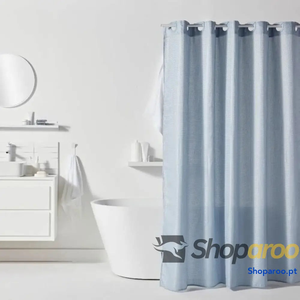 Cortina de Duche TODAY Azul Poliéster 180 x 200 cm (12 Unidades)