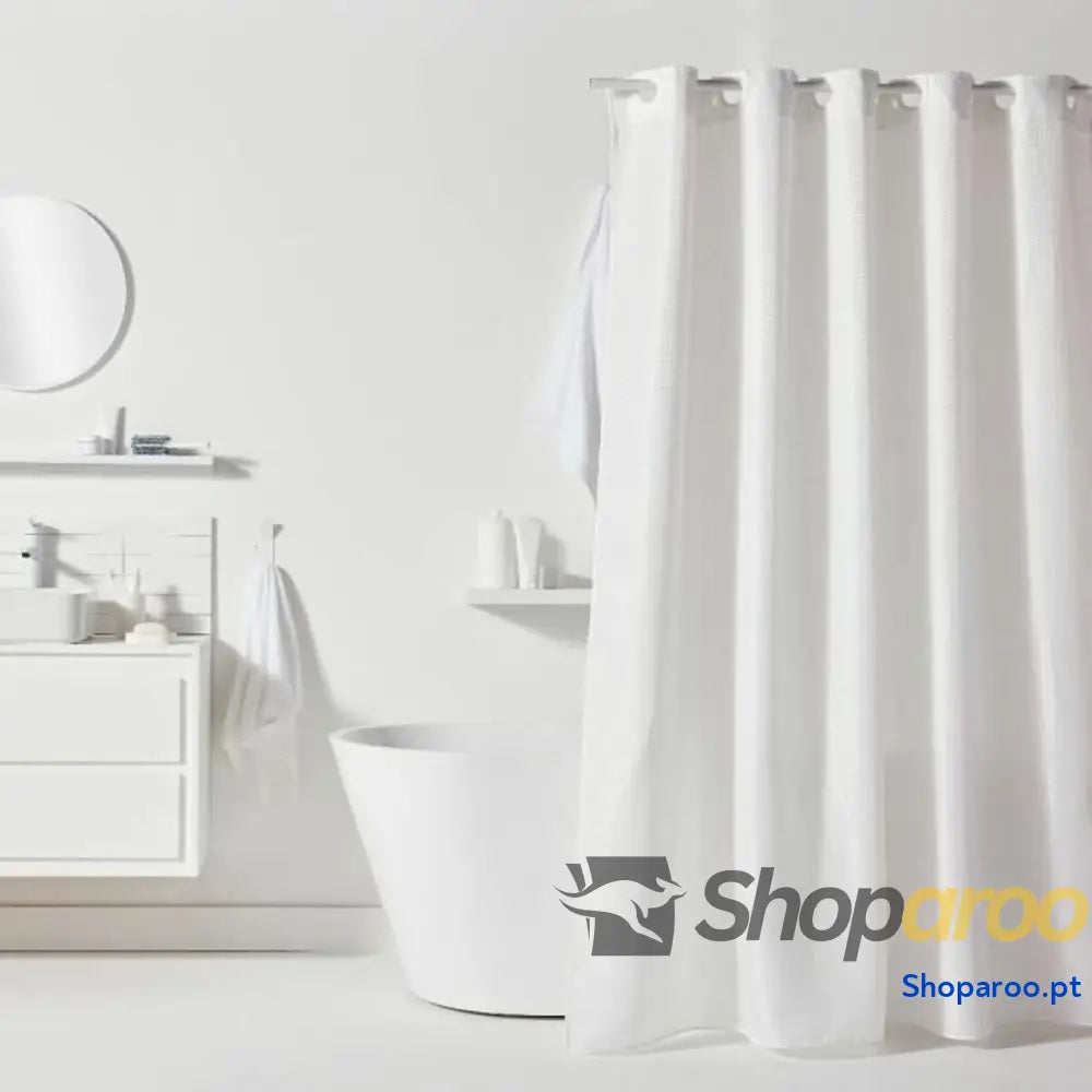 Cortina de Duche TODAY Branco Poliéster 180 x 200 cm (12 Unidades)