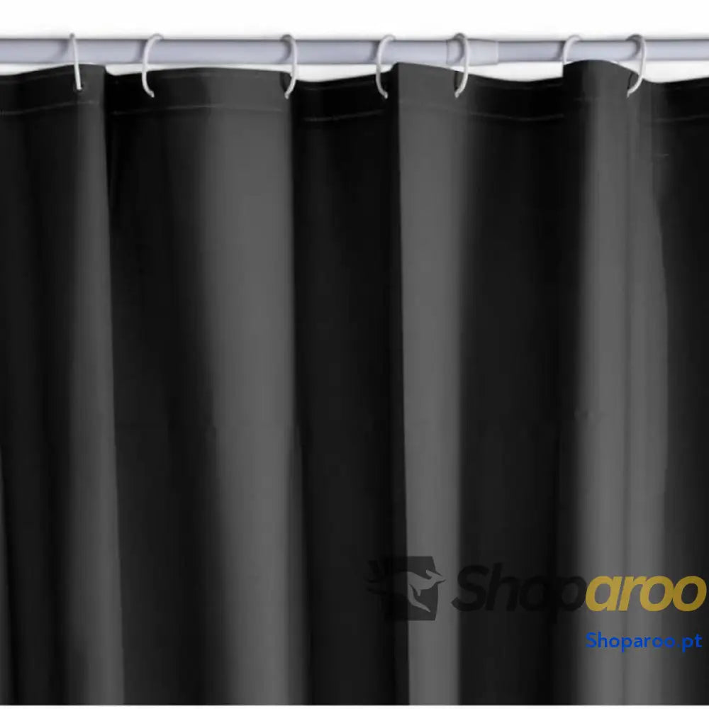 Cortina de Duche TODAY Preto PEVA 180 x 200 cm (12 Unidades)