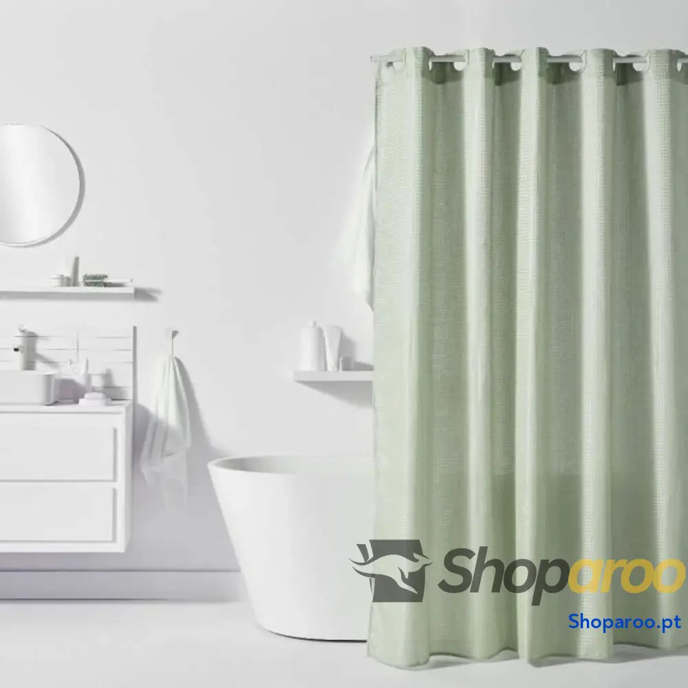 Cortina de Duche TODAY Verde Vert Poliéster 180 x 200 cm (12 Unidades)