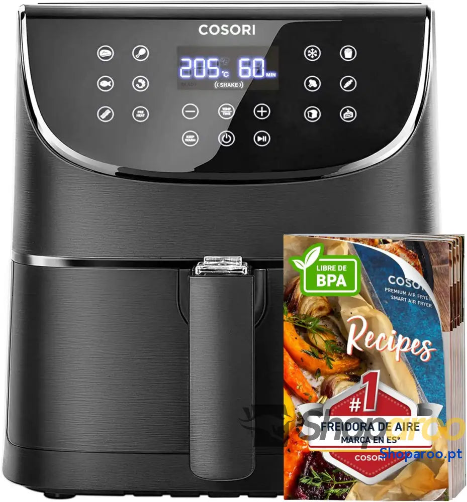 COSORI Fritadeira sem óleo 5,5 l preto branco e vermelho