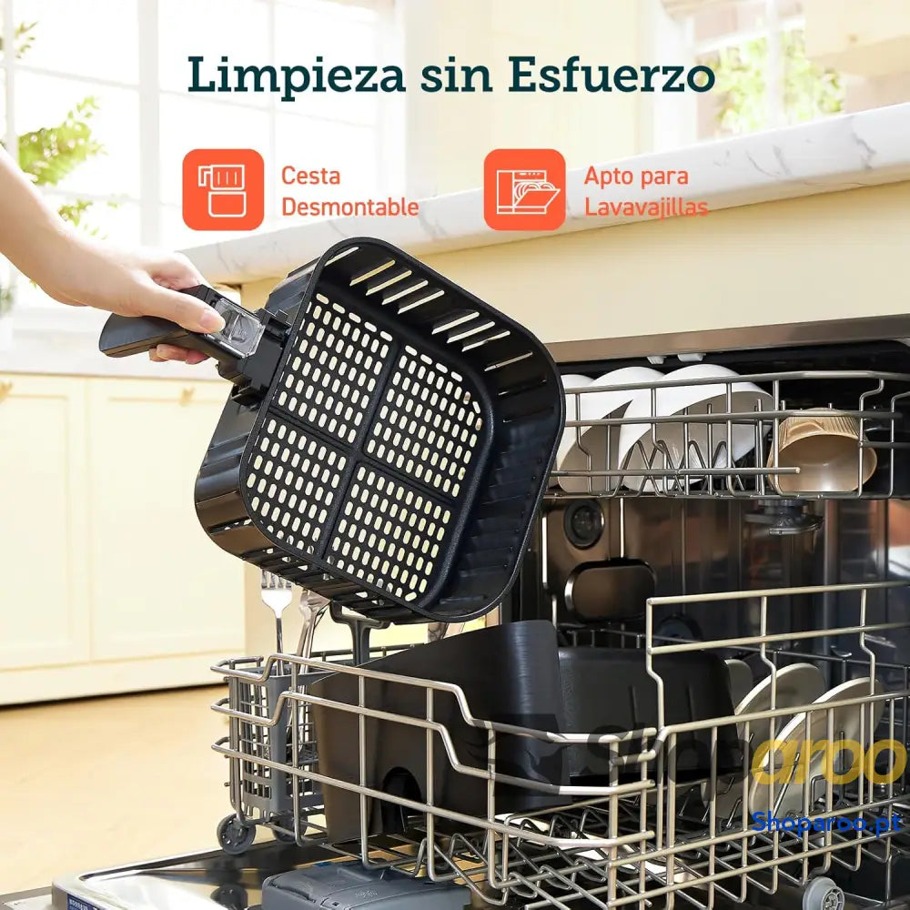 COSORI Fritadeira sem óleo 5,5 l preto branco e vermelho