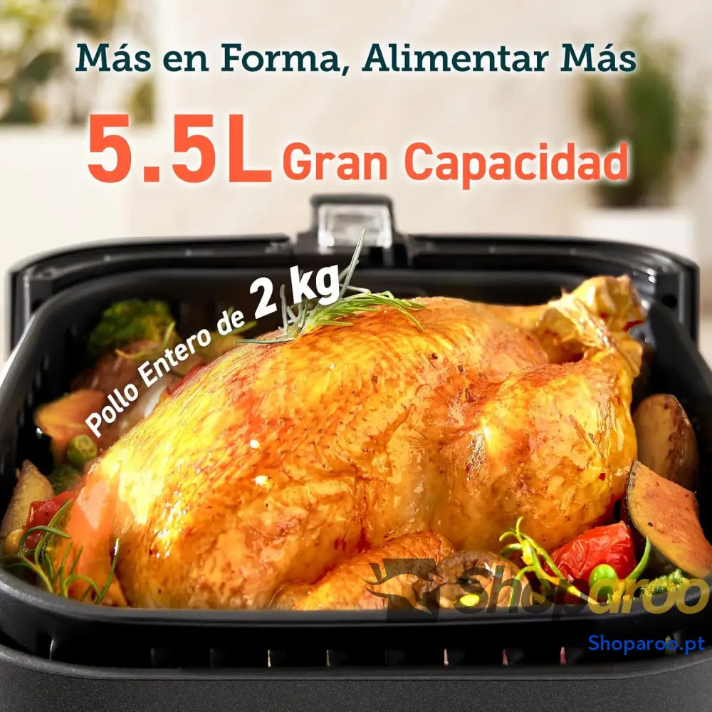 COSORI Fritadeira sem óleo 5,5 l preto branco e vermelho