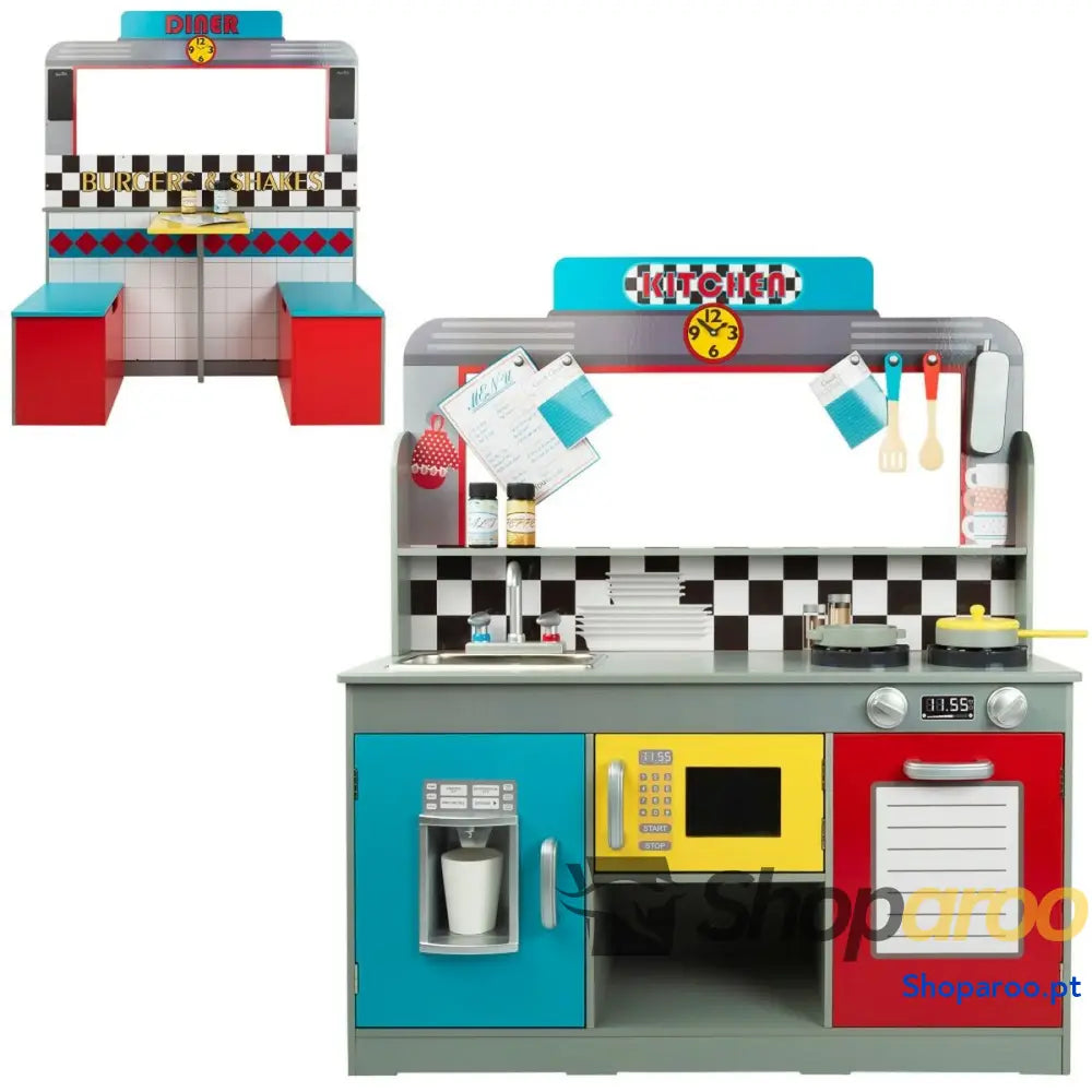 Cozinha de Brincar Play & Learn Retro 90 x 104 x 58 cm