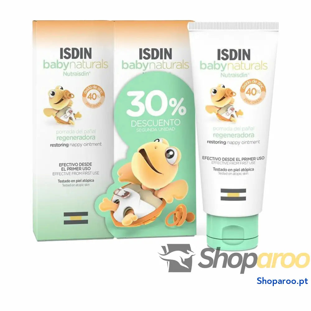 Creme Protetor para a zona da Fralda Isdin BABY NATURALS 100 ml 2 Unidades