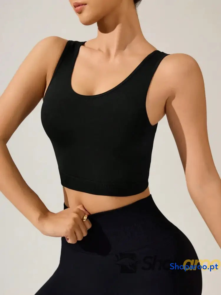 Crisscross Cropped Active Tank