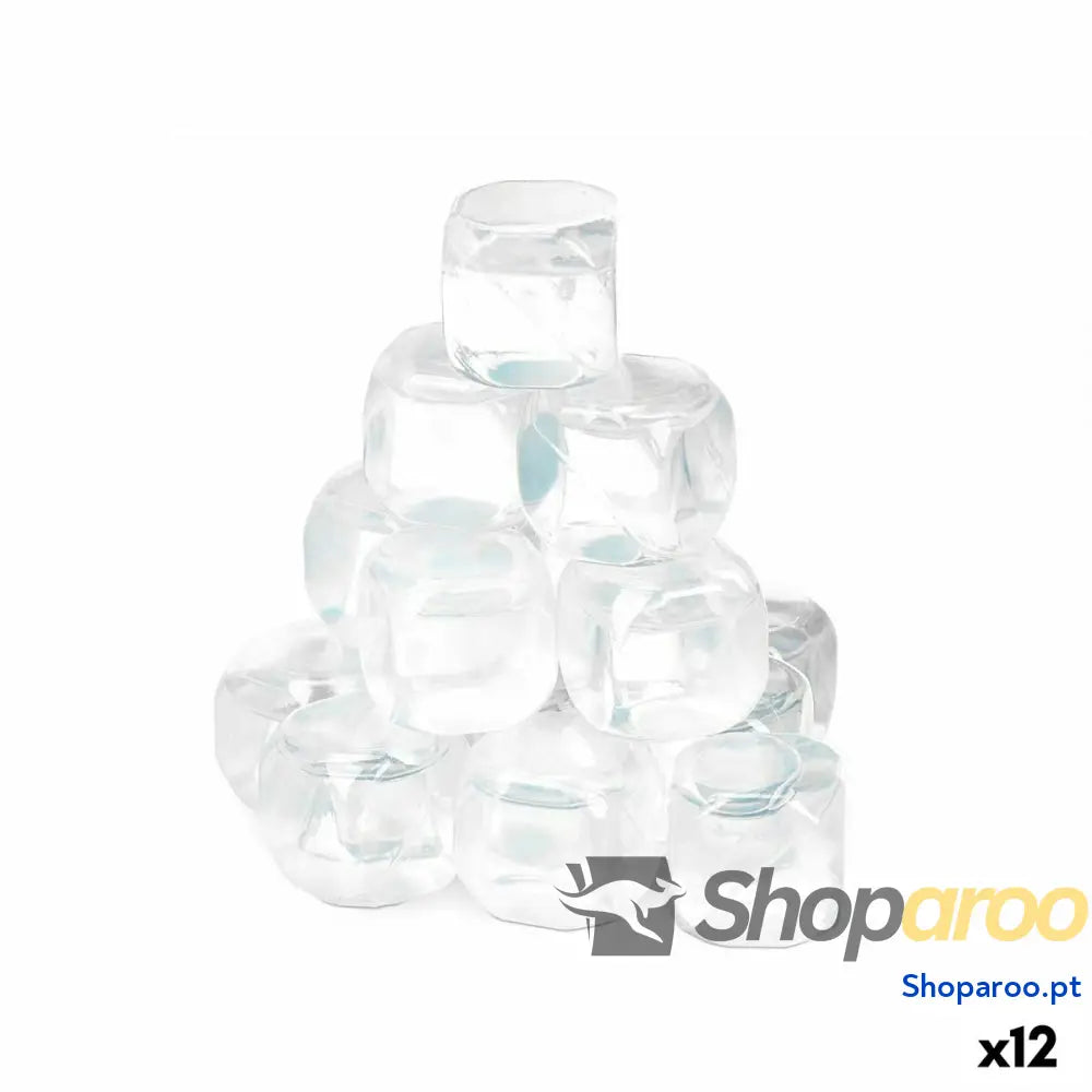 Cubos refrigerantes reutilizáveis Leknes TK22008 Transparente Polietileno Água destilada 6,5 x 16 x 6,5 cm 18 Peças (12 Unidades