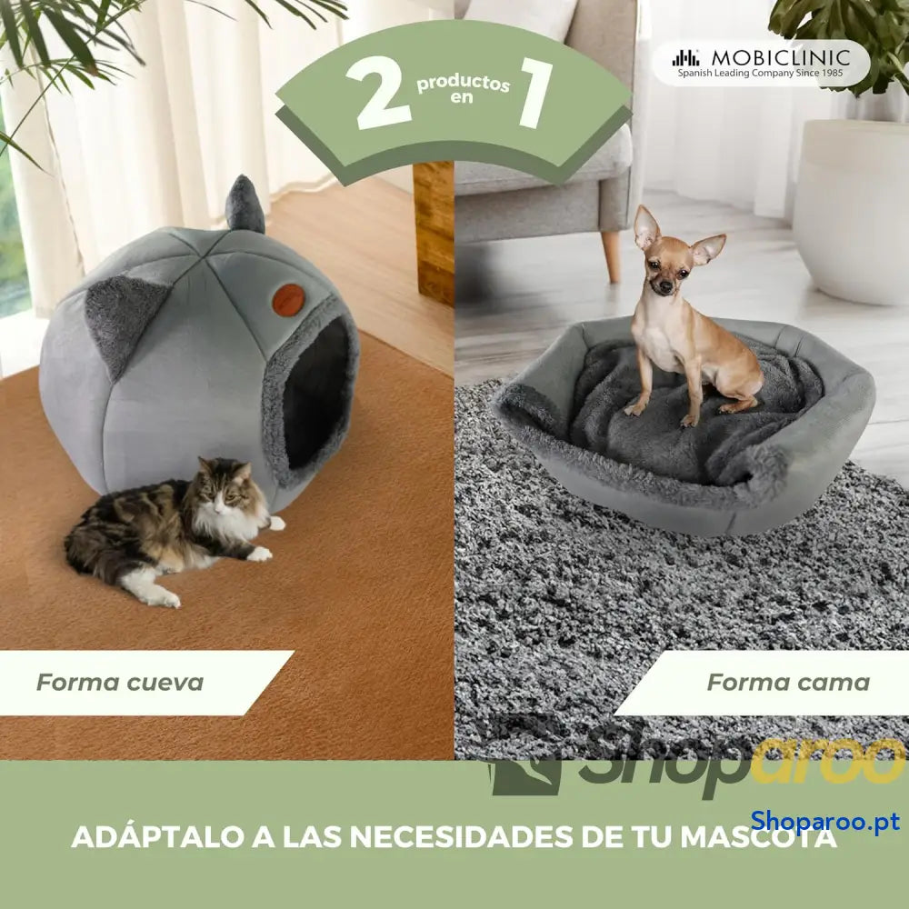 Cueva nido para gatos estrutura semicerrada fácil de plegar e armazenar
