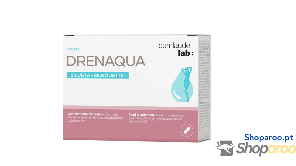 Cumlaude Lab Drenaqua Plus+ complemento alimentar ajuda à drenagem e retenção de líquidos com chá verde ibisco pré