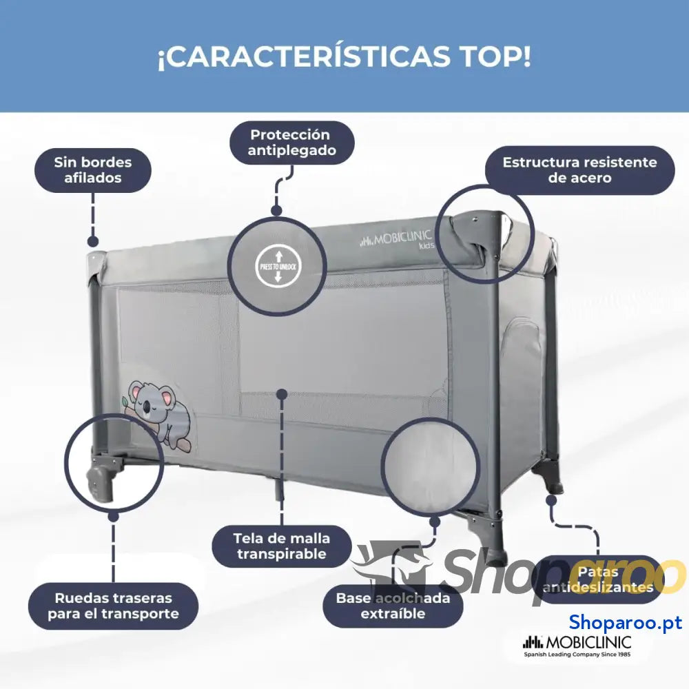 Cuna de Viaje Bolsa Transporte 2 en 1 Plegado ultracompacto Colchón extraíble Mofli hasta 15kg Tela Transpirable