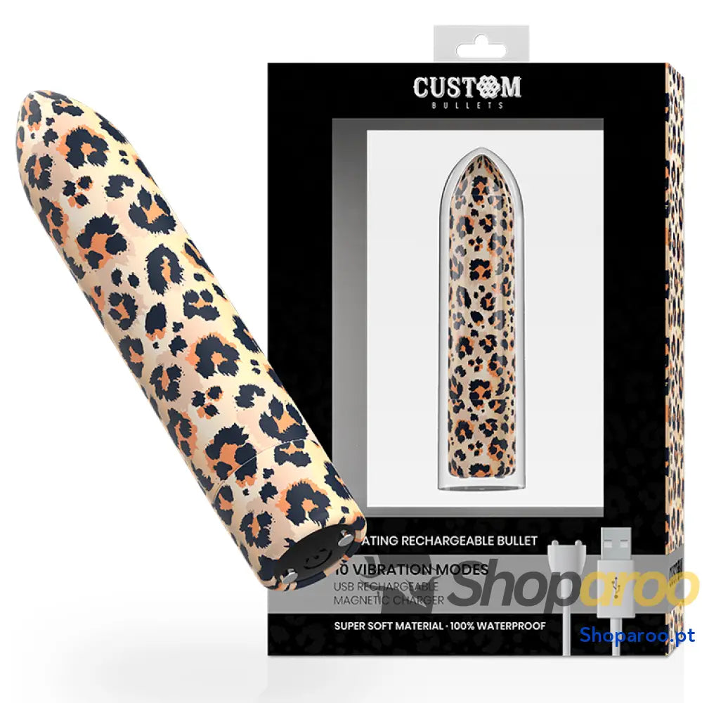 CUSTOM BULLETS BALAS PERSONALIZADAS RECARREGÁVEIS LEOPARDO 10 INTENSIDADES