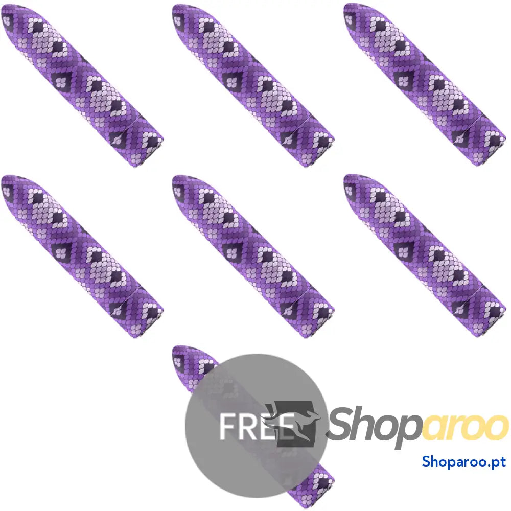CUSTOM BULLETS SERPENTE RECARREGÁVEL BALA MAGNÉTICA ROXA 10 INTENSIDADES 6 + 1 GRÁTIS