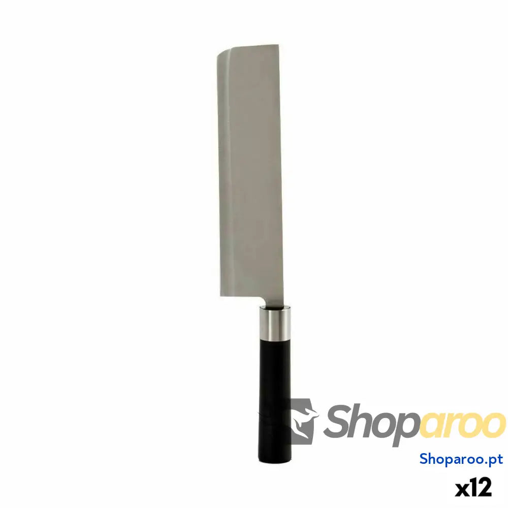 Cutelo de Cozinha Kinvara KT11-5604S08 Preto Prateado Aço inoxidável Plástico 5,6 x 2,5 x 33 cm (12 Unidades)