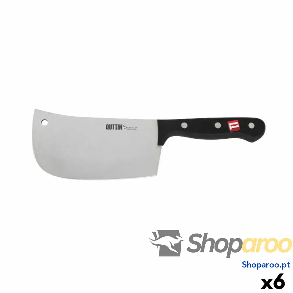 Cutelo de Cozinha Quttin Sybarite Preto Prateado 17,5 cm (6 Unidades)