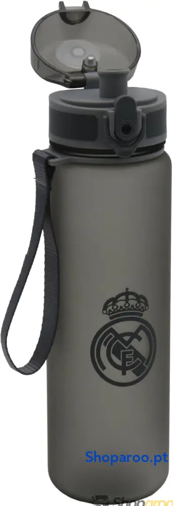 Real Madrid Botella de Agua Deportiva Bidón Cantimplora Color Negro Producto Oficial