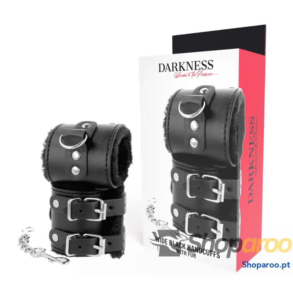 DARKNESS - ALGEMAS DE COURO AJUSTVEIS PRETAS COM FORRO
