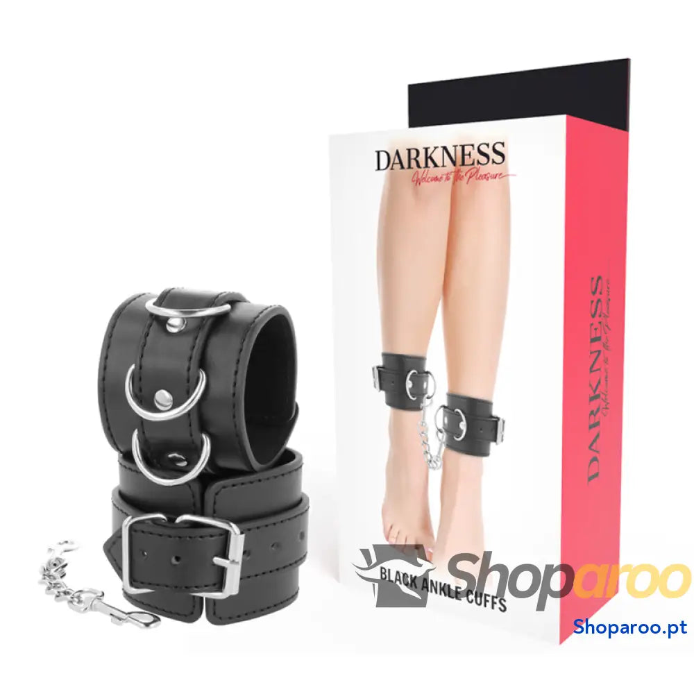 DARKNESS - ALGEMAS DE TORNOZELO DE COURO AJUSTVEIS PRETAS