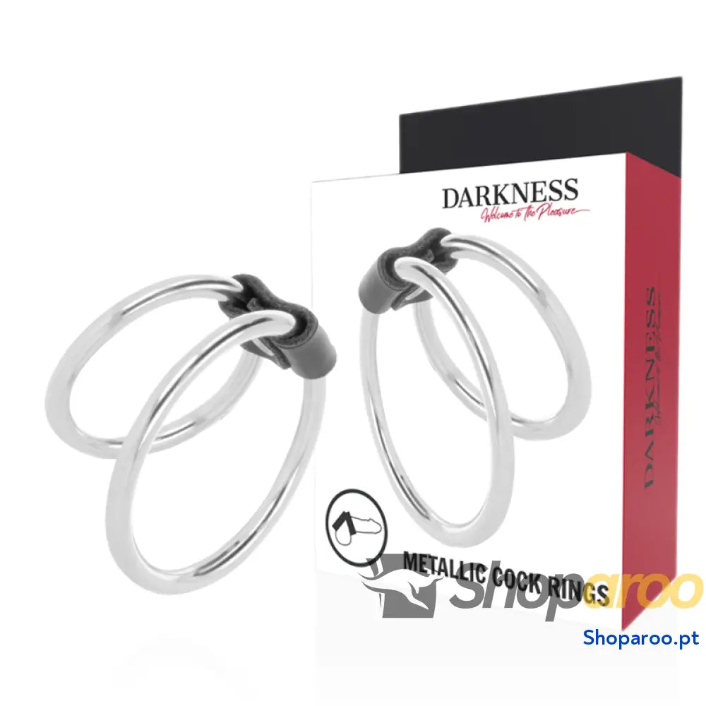 DARKNESS - ANEL DE PÊNIS DE METAL DUPLO