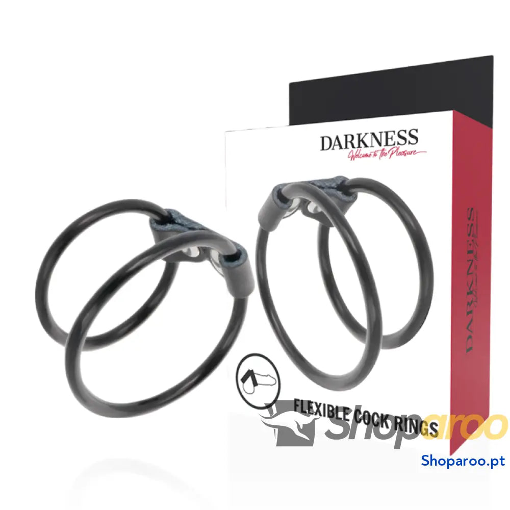 DARKNESS - ANEL PARA PÊNIS DUPLO FLEXÍVEL