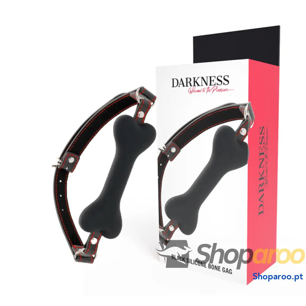 DARKNESS - MORDAÇA DE SILICONE DE OSSO PRETO
