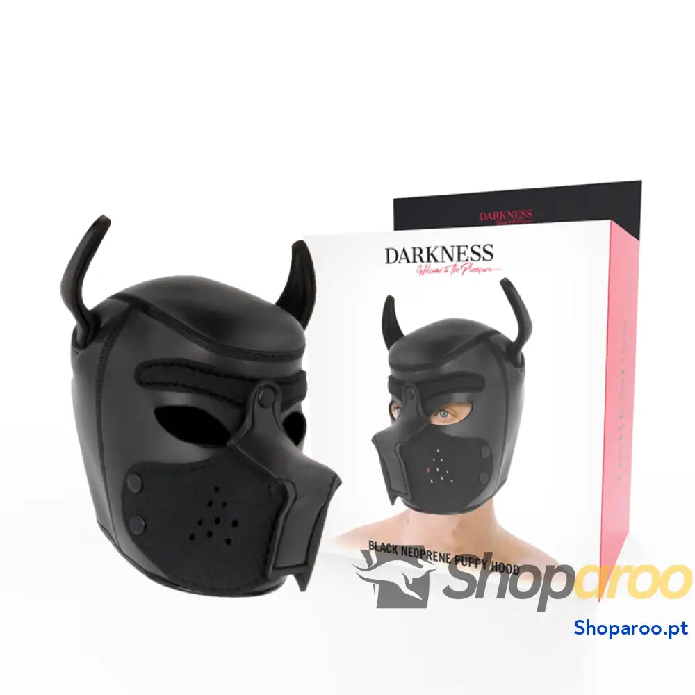 DARKNESS - MSCARA DE NEOPRENE PARA CES COM FOCINHO REMOVÍVEL M