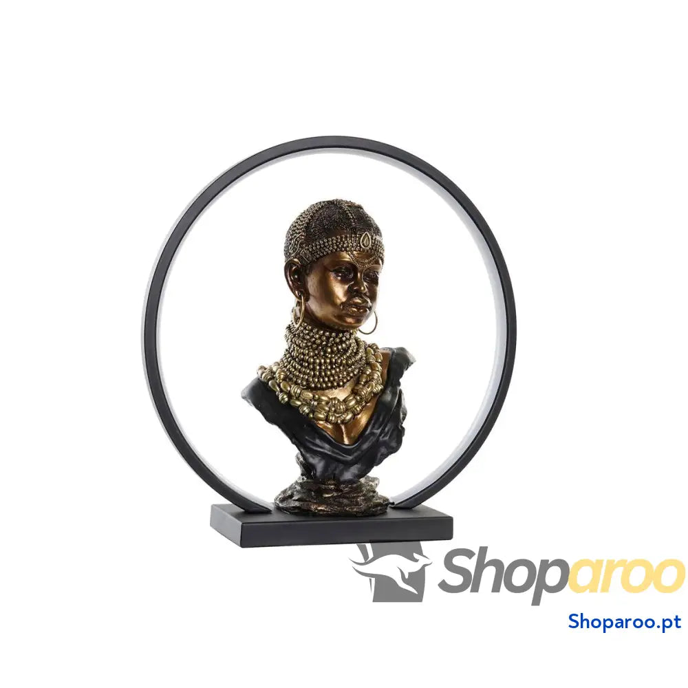 Decoração luminosa DKD Home Decor Resina Africana (35,5 x 11 x 36 cm)