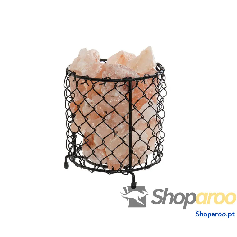 Decoração luminosa DKD Home Decor Sal Preto Laranja 15 W 17 x 17 x 17 cm