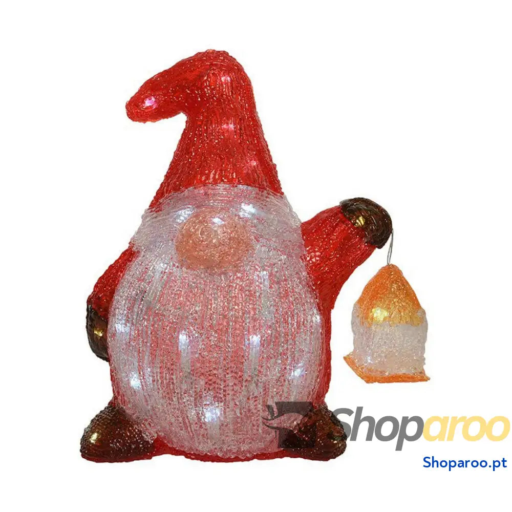 Decoração luminosa Lumineo Transparente Gnomo 25 x 17 29 cm Acrílico